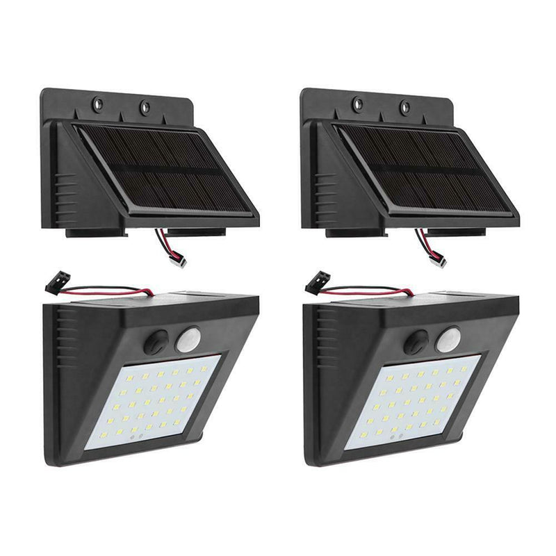 2pcs Solar 30LED Motion Sensor Separable Light Waterproof Garden Wall Lamp A