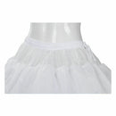 4 Bone Full Hoop Bridal Crinoline Petticoat Skirt Slip Ruffles White