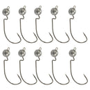 Head Fishing Hook Carbon Steel Soft Bait Lure Sea Fishhook Fishing Tackle A