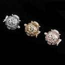 3pcs Multicolor Round Cage Pendant Locket Pendants Charms Jewelry Findings