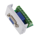 Durable VGA Wall Socket Module Modular Wallplate with Frame Solderless Type