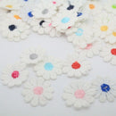 50 SMALL Flower Patch Embroidered Sew on Patches Dress Applique Badge Craft