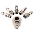 6Pcs EURO Air Line Hose Compressor Fitting Connector Quick Release Set 1/4"S Hn