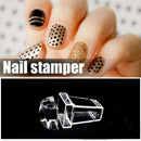 New Pure Clear Jelly Silicone Nail Art Stamper Scraper Sets Transparent Pol J1W7