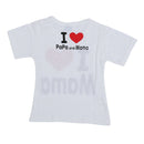 Baby clothing cotton I love mama letters short-sleeved t-shirt white I LOVE V7A1