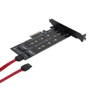 PCI-E 4X to NGFF SSD Adapter Card B-key+M-key M.2 NGFF+NVME Adapter Card A