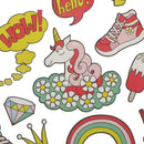 clothes patches heat transfer stickers diy printing iron on appliq FT