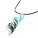 Swirl Glass Blue Collar Dangle Earrings Jewelry Set