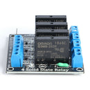 HW-869 5V DC Low Level 4-Channel Solid State Relay Module 250V 2A with Fuse