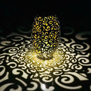 Solar LED Hanging Light Retro Hollow Metal Cloud Lantern Outdoor Decor Lamp