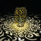 Solar LED Hanging Light Retro Hollow Metal Cloud Lantern Outdoor Decor Lamp