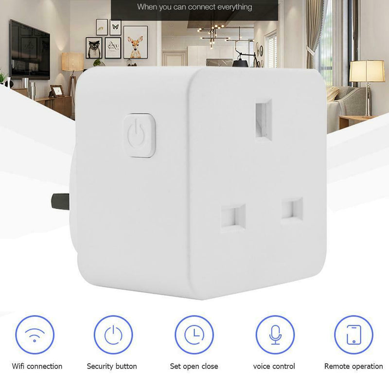 WiFi Smart Socket UK Plug Remote Timing Outlet Power Adapter APP Control