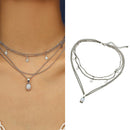 Star Opal Pendant Women Necklace Multi-layer Sweater Choker Jewelry Gifts