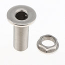 Straight Thru-Hull Connection for Hose, 12mm Barb Marine 316 Stainless Steel