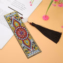 DIY Special Shaped Diamond Painting Leather Bookmark with Tassel Office Supplies