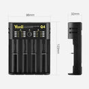 18650 Charger 4 Slot Usb 21700 Aa Aaa 26650 Smart Lithium Battery Nimh Batt