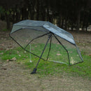 Transparent Umbrella Automatic Umbrella Rain Women Men Sun Rain Auto UmbrellD5Z1