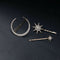 New Popualr Crystal Moon Star Rhinestone Hairpin Hair Clip Jewelry Gift