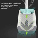 Soft Bristle Toilet Brush Holder Included Set WC Cleaning Bathroom