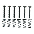 6 Pieces Electric Guitar Single Coil Pickup Screws+Springs Set Black