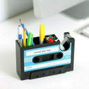Cassette Tape Dispenser Pen Holder Vase Pencil Pot Stationery Desk Tidy Con L8H6