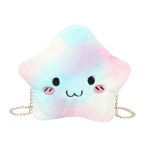 Lovely Plush Women Crossbody Bags Cartoon Chain Shoulder Handbag (Style 3)