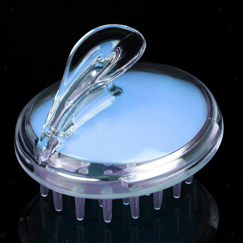 Durable Plastic Handle Silicone Shower Shampoo Body Wash Dandruff Brush Hair