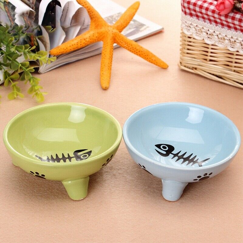 Pet Dog Cat Bowl Puppy Kitten Ceramics Bowl Anti Slip Cats Puppy Travel Fee