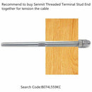 Lag Screw Stud Thread Fitting Terminal, 1/8 inch Cable Railing Hardware Sta G8Q4