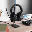 Metal Gaming Headphones Holder Support Headset Desk Display Stand (Black)