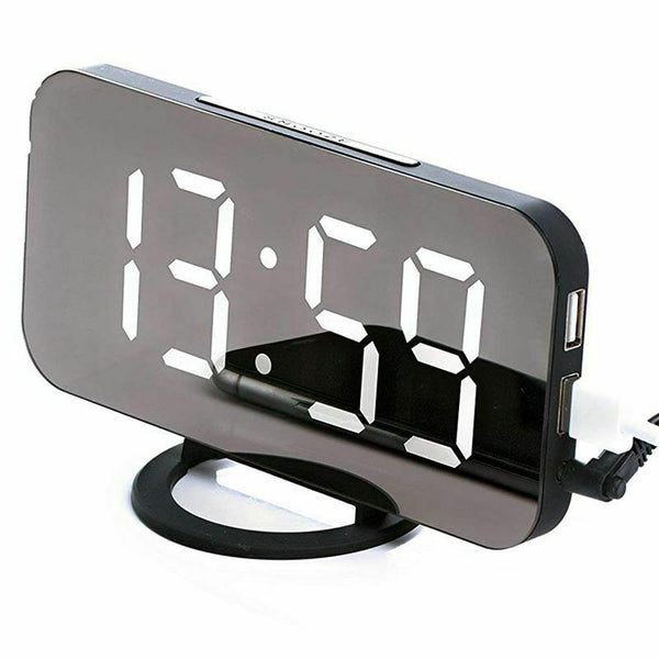 Digital alarm clock - stylish led clock with the USB port, a huge display,  U8I1