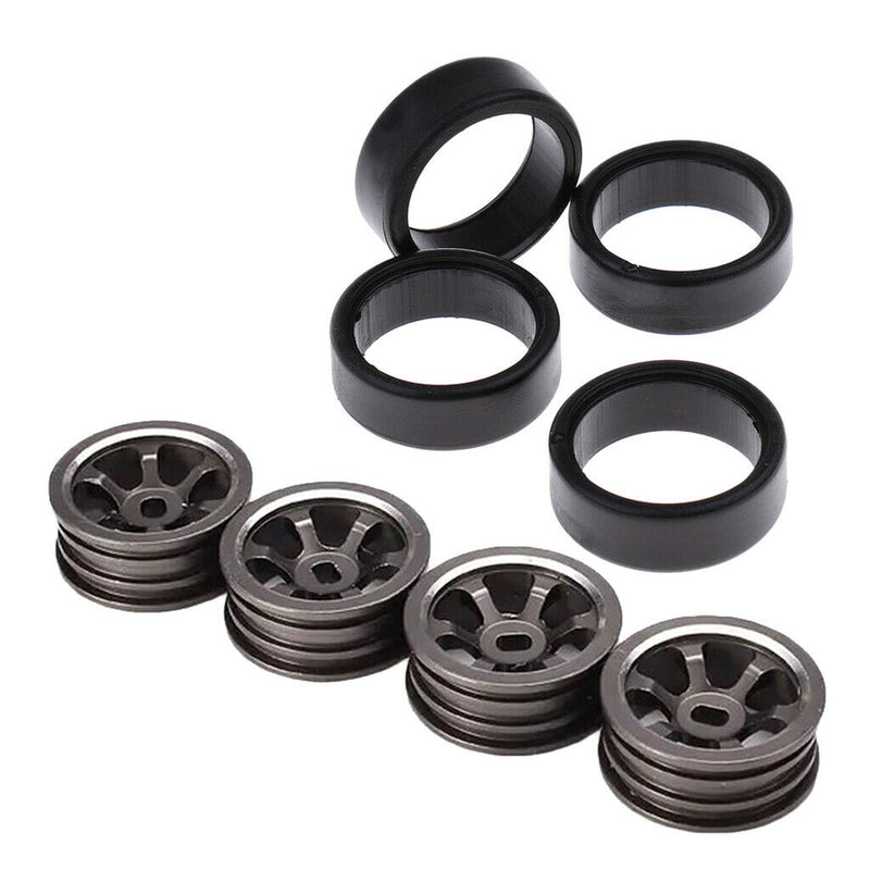 4Pcs 1/28 Wheel Tires w/ Wheel Rims for WLtoys K969 K989 DIY Accessory