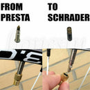 2pcs Presta to Schrader Tube Pump Tool Converter Bicycle Bike Tire Valve Adaptor