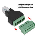Adapter Connector Ethernet Rj12 6P6C Male To Screw Terminal 6 Pin Splitter  H6C3