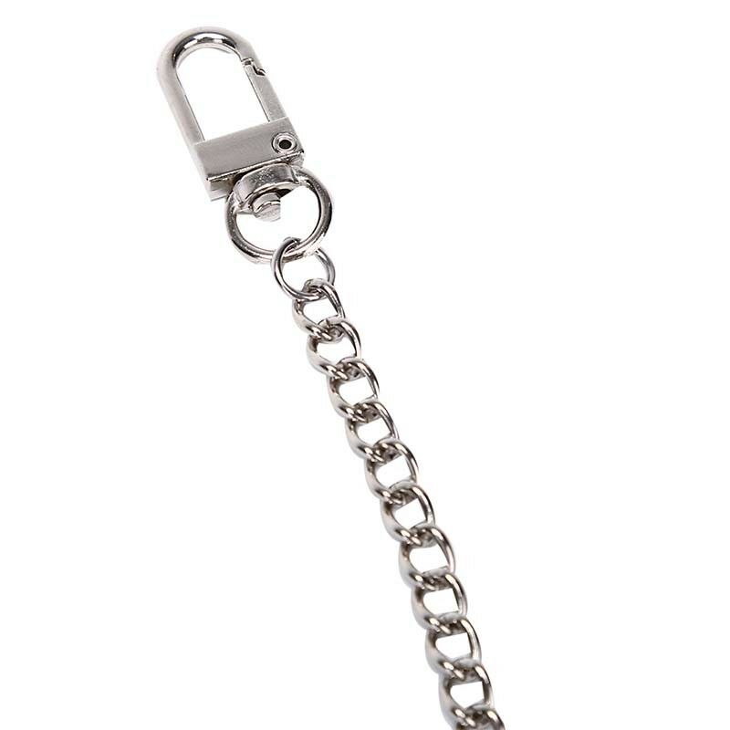 38cm Wallet Belt Chain Rock Trousers Hipster Pant Keychain Ring Clip Keyring %x