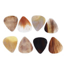 8pcs Handcrafted Horn Guitar Picks for Guitar Bass Mandolin 0.8-1.2mm
