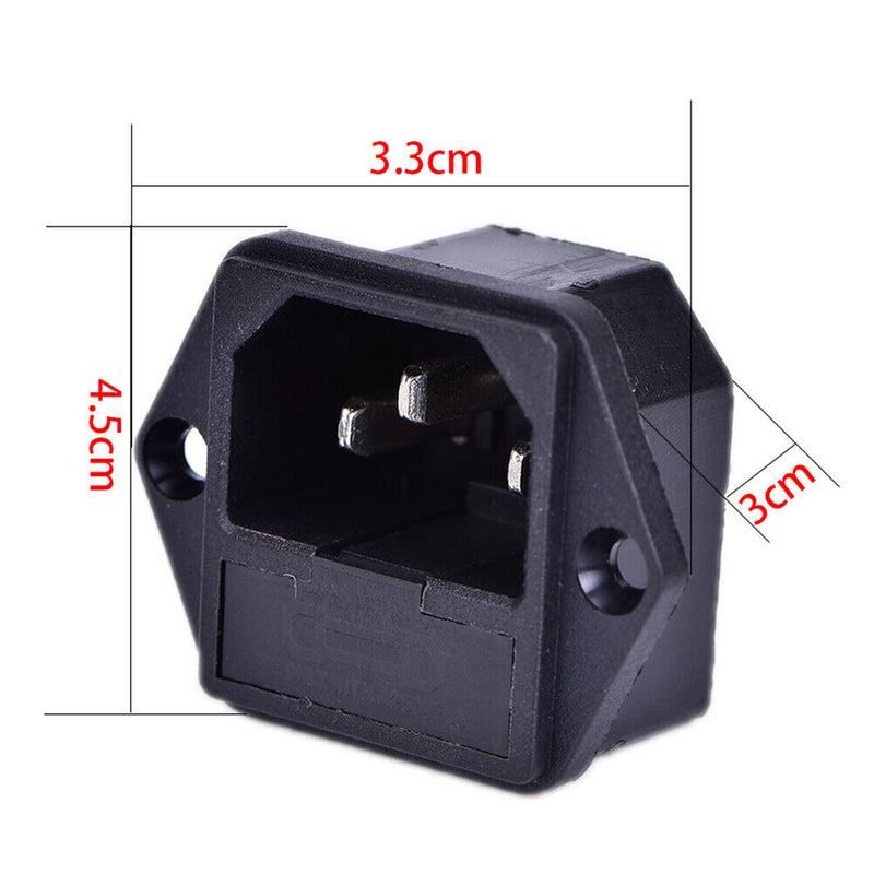 AC-03 Power Socket 10A 250VAC With Safety Fuse HolderTriangleSocketConnecto SE