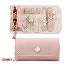 Travel Jewelry Organizer,Portable Leather Jewelry Roll for Travel,Mini Size G3H4