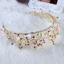 Baroque Style Upscale Bridal Jewelry Boutique Crown Headdress Handmade Crys