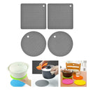 4 Pcs Premium Silicone Trivet Mat Heat Resistant Pot Holder Non-Slip Durable