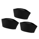 3 Pcs Professional Chefs Hat Chefs Cap Elastic for Restaurant Black Net Top