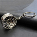 1pc Cute Car Metal Wheel Keychain Keyfob Engine Fob Key Chain Ring Keyring