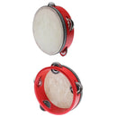 Educational Red  Musical Tambourine Beat Instrument Hand Drum Children