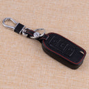 Black Leather Case Cover Holder Fit For VW Beetle Golf Jetta Remote Smart Key