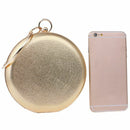 Round Shaped Women Evening Bags Diamonds Simple Clutches Chain Shoulder BagsI3J2