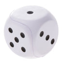 Sponge Dice Foam Dot Dice Children Playing Dice for Math Teaching White