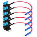 5Pcs Car Auto Circuit Fuse Tap Adapter Standard ATO ATC Blade Fuses Holder qwe