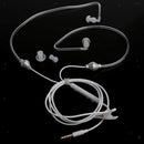 Replacement Air Tube In Ear Headphones Binaural Earphones With Mic - White