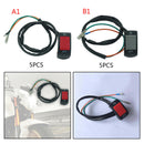 5pcs Motorcycle Handlebar Flameout Startup Switch Red-modification parts