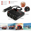 100W 12V 3-Way 4 USB Car Cigarette Lighter Socket Splitter Charger Power Adapter